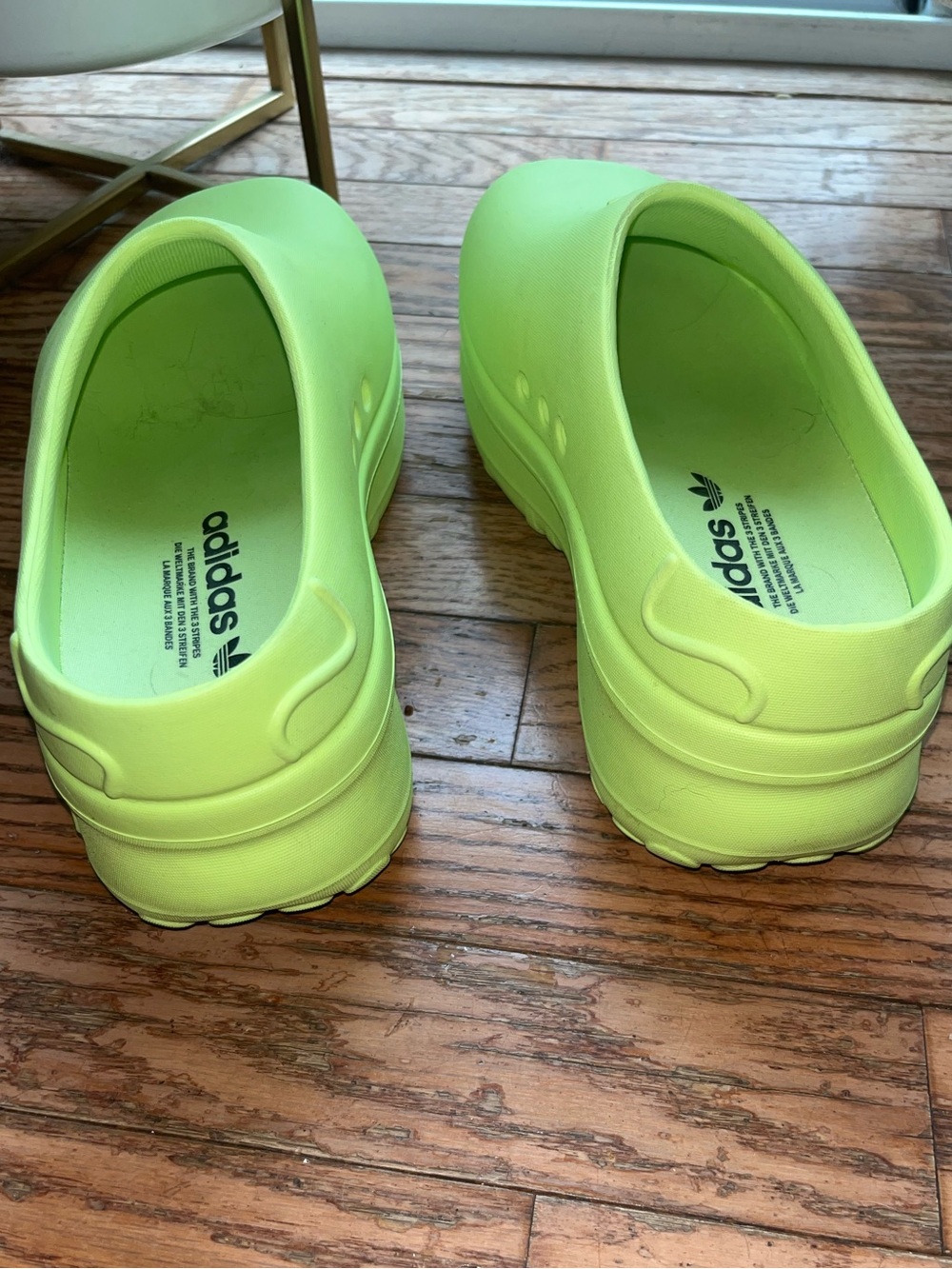 Chunky Lime Green Adidas Clogs - Size 7 - Picture 4 of 5